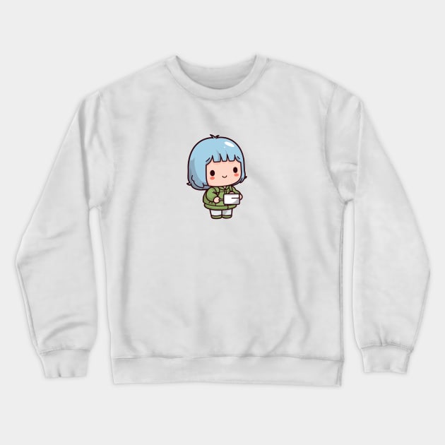 Kawaii camping girl Crewneck Sweatshirt by Mon Kawaii Lab